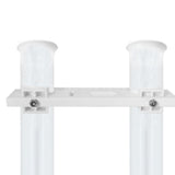 Maxbell 2 Tubes Link White Plastic Fishing Rod Racks Fishing Rod Racks Holder Socket