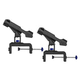 Maxbell 2X Fishing Rod rack Holders clamp on Adjustable Removable 360deg Kayak Boat