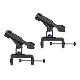 Maxbell 2X Fishing Rod rack Holders clamp on Adjustable Removable 360deg Kayak Boat