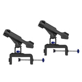 Maxbell 2X Fishing Rod rack Holders clamp on Adjustable Removable 360deg Kayak Boat