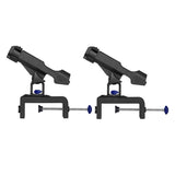 Maxbell 2X Fishing Rod rack Holders clamp on Adjustable Removable 360deg Kayak Boat
