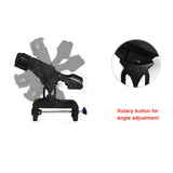 Maxbell 2X Fishing Rod rack Holders clamp on Adjustable Removable 360deg Kayak Boat