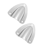 Maxbell 3x2 Sets Grade Stainless Steel Midget Clam Shell Wire Cable Vent Cover Silver