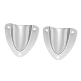 Maxbell 2x2 Sets Grade Stainless Steel Midget Clam Shell Wire Cable Vent Cover Silver
