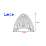 Maxbell 4x2 Sets Grade Stainless Steel Midget Clam Shell Wire Cable Vent Cover Silver