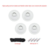 Maxbell Maxbell 4x 316 Stainless Steel D-Ring Patch for PVC Inflatable Boat White