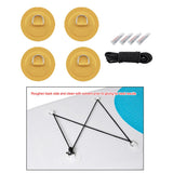 Maxbell Maxbell 4x 316 Stainless Steel D-Ring Patch for PVC Inflatable Boat Yellow