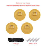 Maxbell Maxbell 4x 316 Stainless Steel D-Ring Patch for PVC Inflatable Boat Yellow