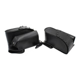 2x PU Leather Motorcycle Saddle Bags For Harley Parts Acc Tool  Black Rivet