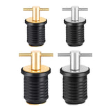 Maxbell 2xBoat Drain Plug 3/4'' or 1-1/4'' Screw T-Shaped Handle for 19mm 32mm Hole Brass 19mm