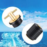 Maxbell 2xBoat Drain Plug 3/4'' or 1-1/4'' Screw T-Shaped Handle for 19mm 32mm Hole Brass 19mm
