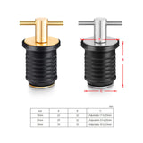 Maxbell 2xBoat Drain Plug 3/4'' or 1-1/4'' Screw T-Shaped Handle for 19mm 32mm Hole Brass 19mm