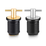 Maxbell 2xBoat Drain Plug 3/4'' or 1-1/4'' Screw T-Shaped Handle for 19mm 32mm Hole Brass 19mm