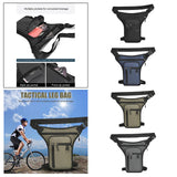 Maxbell 2xMotorcycle Drop Leg Bag for Men Women Lightweight Waterproof PU Material Black