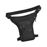 Maxbell 2xMotorcycle Drop Leg Bag for Men Women Lightweight Waterproof PU Material Black