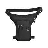 Maxbell 2xMotorcycle Drop Leg Bag for Men Women Lightweight Waterproof PU Material Black