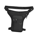 Maxbell 2xMotorcycle Drop Leg Bag for Men Women Lightweight Waterproof PU Material Black