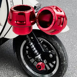 Maxbell 2xUniversal Motorcycle Front Fork Frame Sliders Sturdy Accessory CNC Aluminium Red