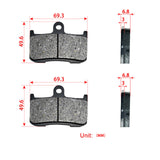 Motorcycle Front Brake Pads Replace for Kawasaki Z800E ABS Z900 Durable