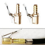Generic Car Air Inflator Pump Hose Nozzle Adapter Tire Chuck Valve Clip On Hole 6mm