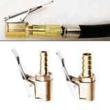 Generic Car Air Inflator Pump Hose Nozzle Adapter Tire Chuck Valve Clip On Hole 6mm