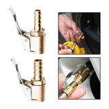 Generic Car Air Inflator Pump Hose Nozzle Adapter Tire Chuck Valve Clip On Hole 6mm