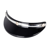 Maxbell Motorcycle Helmet Visor Peak 3 Snaps Trendy for 3/4 Helmets Spare Parts Black Silver