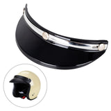 Maxbell Motorcycle Helmet Visor Peak 3 Snaps Trendy for 3/4 Helmets Spare Parts Black Silver