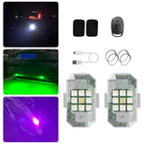 Maxbell Maxbell 2Pcs LED Strobe Lights Night Warning Light for Motorcycle Aircraft Boat