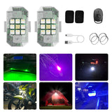 Maxbell Maxbell 2Pcs LED Strobe Lights Night Warning Light for Motorcycle Aircraft Boat