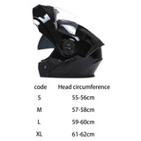 Maxbell Maxbell Motorcycle Full Face Helmet with Visor for Adults Lightweight Bicycle Helmet black S clear