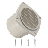 Maxbell 7.3cm RV Slotted Louvered Hose Vent Sturdy Spare Parts Marine Air Vent Cover White