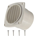 Maxbell 7.3cm RV Slotted Louvered Hose Vent Sturdy Spare Parts Marine Air Vent Cover White