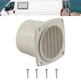 Maxbell 7.3cm RV Slotted Louvered Hose Vent Sturdy Spare Parts Marine Air Vent Cover White