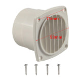 Maxbell 7.3cm RV Slotted Louvered Hose Vent Sturdy Spare Parts Marine Air Vent Cover White