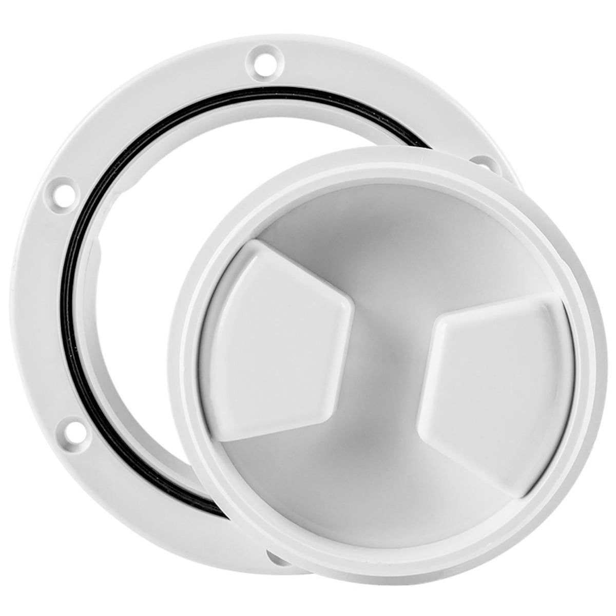 Maxbell Boat Hatch Rubber O Rings Round Deck Hatch for Ships Outdoor Facilities 4in white