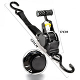Maxbell Retractable Ratchet Strap Automatic Shrink Bundle Tape for Fixing Truck Round Handle