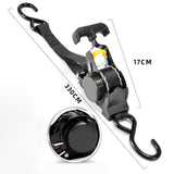 Maxbell Retractable Ratchet Strap Automatic Shrink Bundle Tape for Fixing Truck T Handle