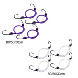 Maxbell 4Pcs Mini Bungee Cord Elastic Rope with Hooks for Camping Tents Hunting Purple 80cm