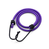 Maxbell 4Pcs Mini Bungee Cord Elastic Rope with Hooks for Camping Tents Hunting Purple 50cm