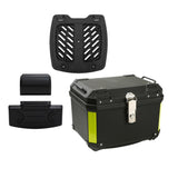 Maxbell 45L Motorcycle Top Case Motorbike Tail Box Trunk for Scooter Motorcycle With Base Backrest