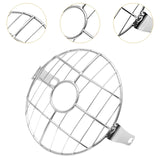 Maxbell Motorcycle Headlight Grill Decor Lighting Parts Silver Front Headlight Guard Circle