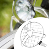 Maxbell Motorcycle Headlight Grill Decor Lighting Parts Silver Front Headlight Guard Triangle