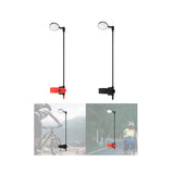 Maxbell Bike Helmet Mirror Aluminum Alloy Rod Easy to Install Turnable Convex Mirror Black