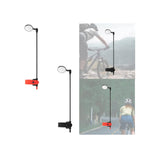 Maxbell Bike Helmet Mirror Aluminum Alloy Rod Easy to Install Turnable Convex Mirror Black