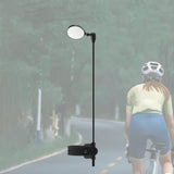 Maxbell Bike Helmet Mirror Aluminum Alloy Rod Easy to Install Turnable Convex Mirror Black