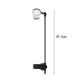 Maxbell Bike Helmet Mirror Aluminum Alloy Rod Easy to Install Turnable Convex Mirror Black