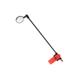Maxbell Bike Helmet Mirror Aluminum Alloy Rod Easy to Install Turnable Convex Mirror Black Red