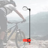 Maxbell Bike Helmet Mirror Aluminum Alloy Rod Easy to Install Turnable Convex Mirror Black Red