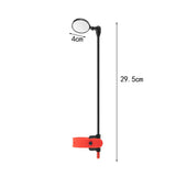 Maxbell Bike Helmet Mirror Aluminum Alloy Rod Easy to Install Turnable Convex Mirror Black Red